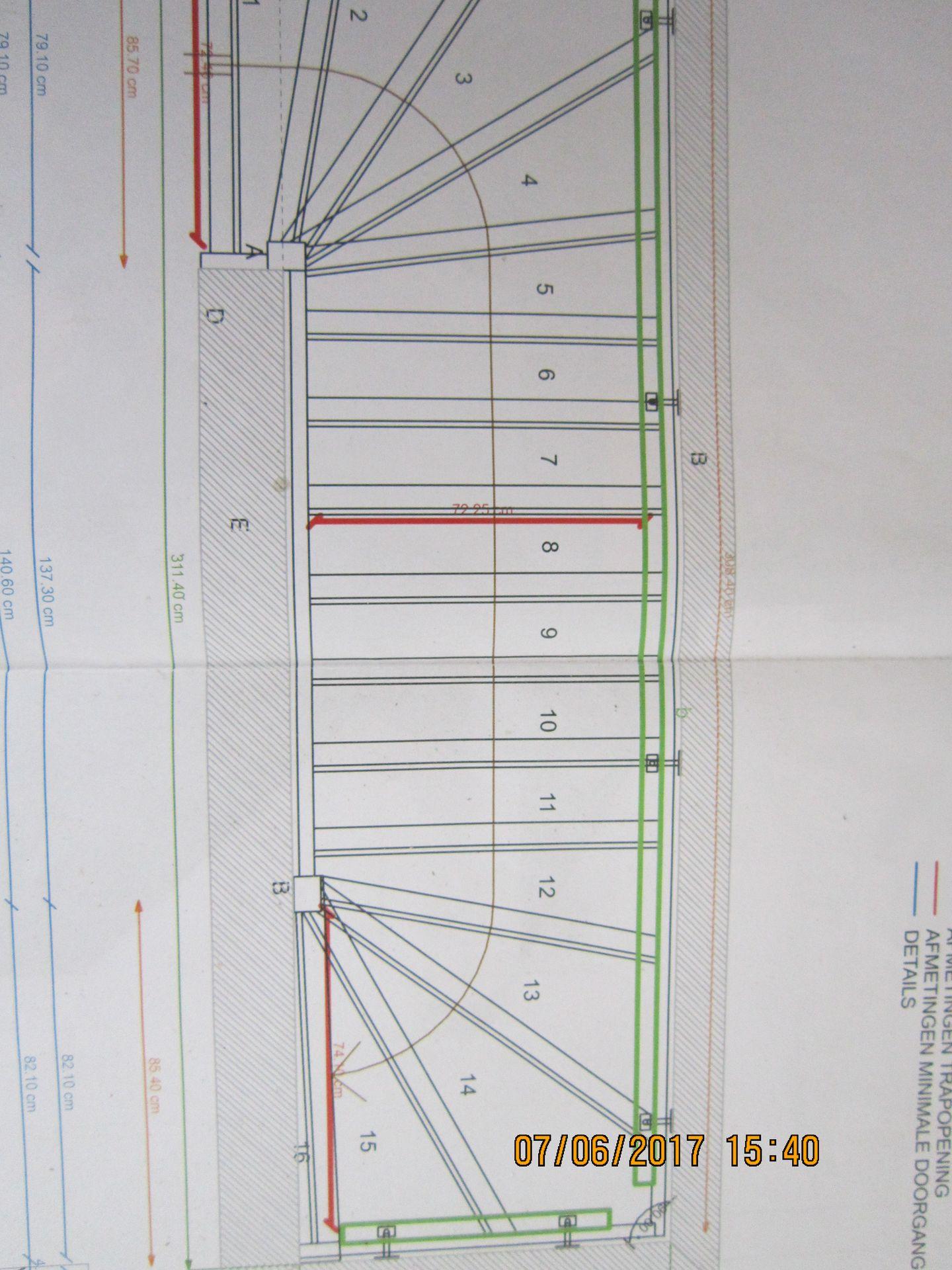 Techische tekening trap