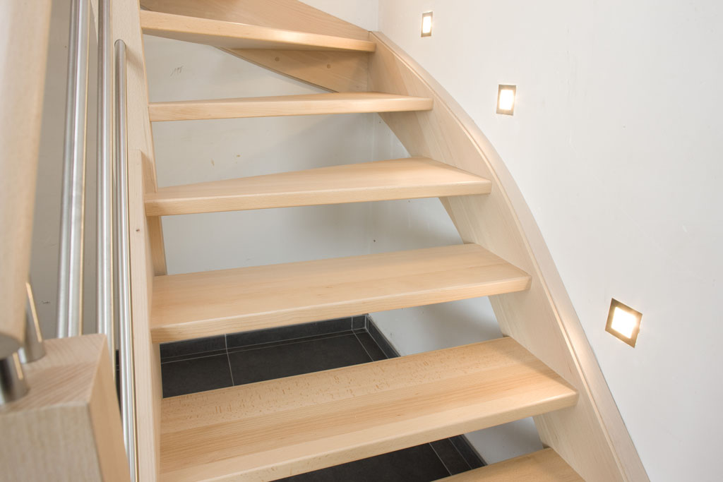Escalier quart tournant double ouvert standard