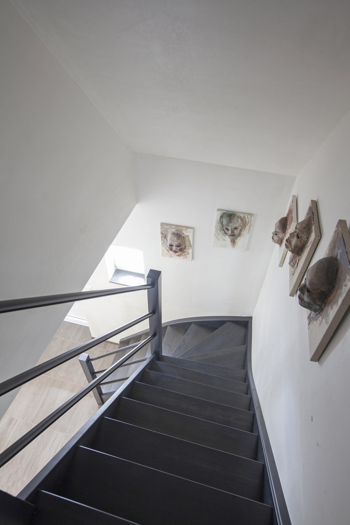 Escalier quart tournant ouvert standard | peint